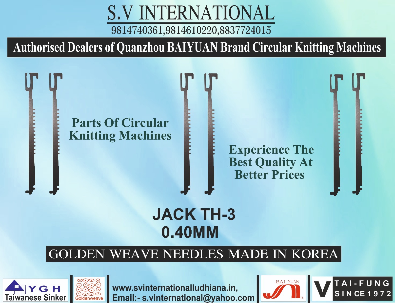 Jack Th-3 0.40mm - Steel, 50-60mm Length, Silver Color | Consistent Gauge, Durable Design, Precise Knitting, Reliable Function