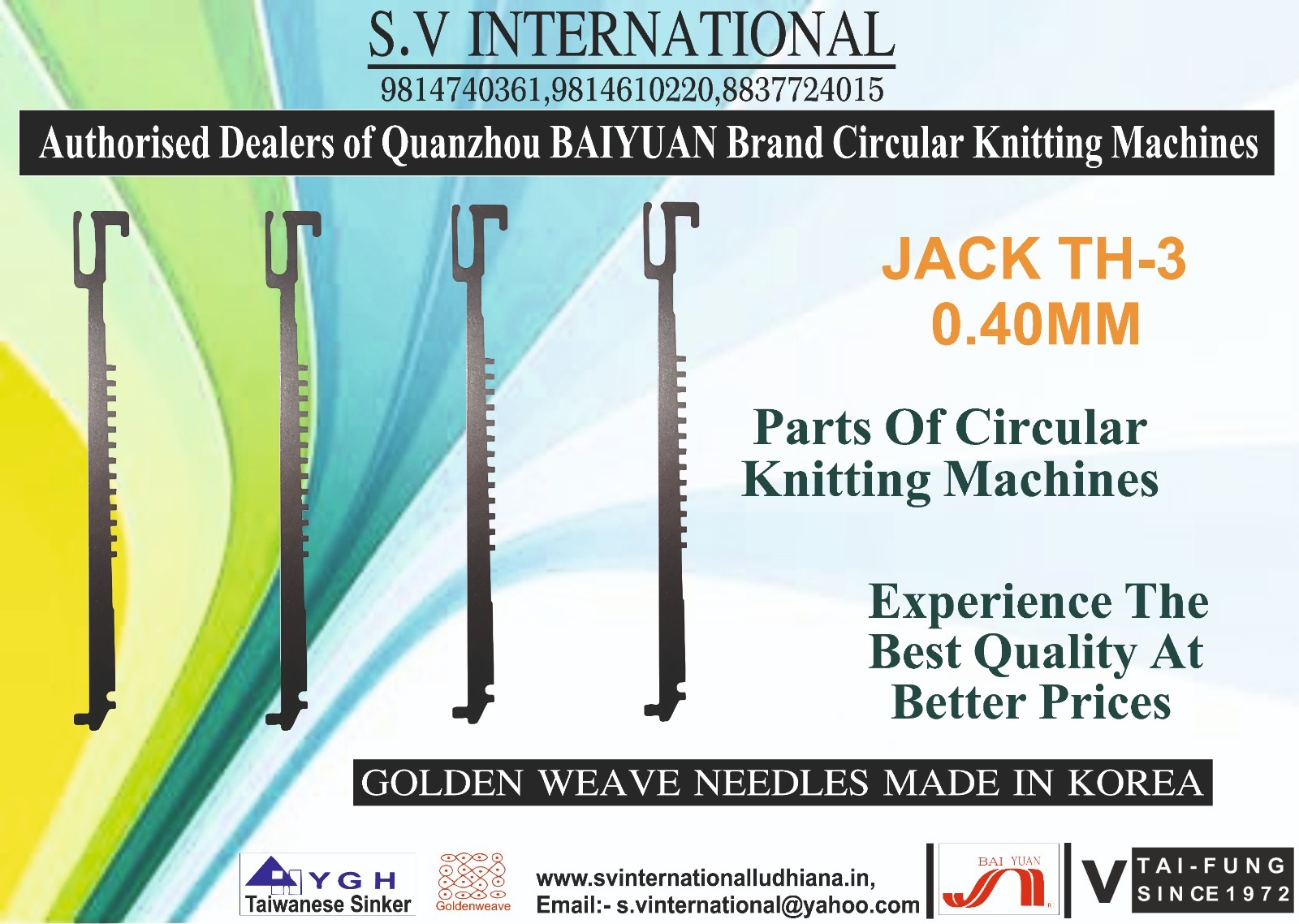 Jack Th-3 0.40mm - Steel, 50-60mm Length, Silver Color | Consistent Gauge, Durable Design, Precise Knitting, Reliable Function