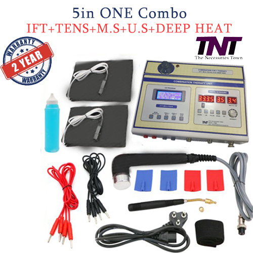 5 In 1 Ift Ms Tens Ultrasonic Deep Heat Physiotherapy Machine Electrotherapy Combo For All Pain Relief - Age Group: Adults