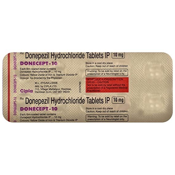 Donepezil Tablets - Active Ingredient: Donepezil, Available Dosage: 10mg / 5mg, Pack Size: 100 Tablets | Recommended For Alzheimer's Disease, Store Below 30â°c