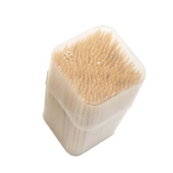 Wooden Toothpicks With Dispenser Box (0834) - Wooden Material, 100 Grams Weight | Ideal For Various Uses, Natural Wooden Color