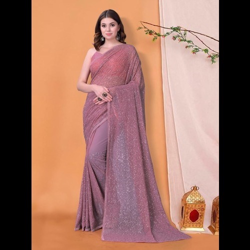 Gorgette Saree - Color: Green