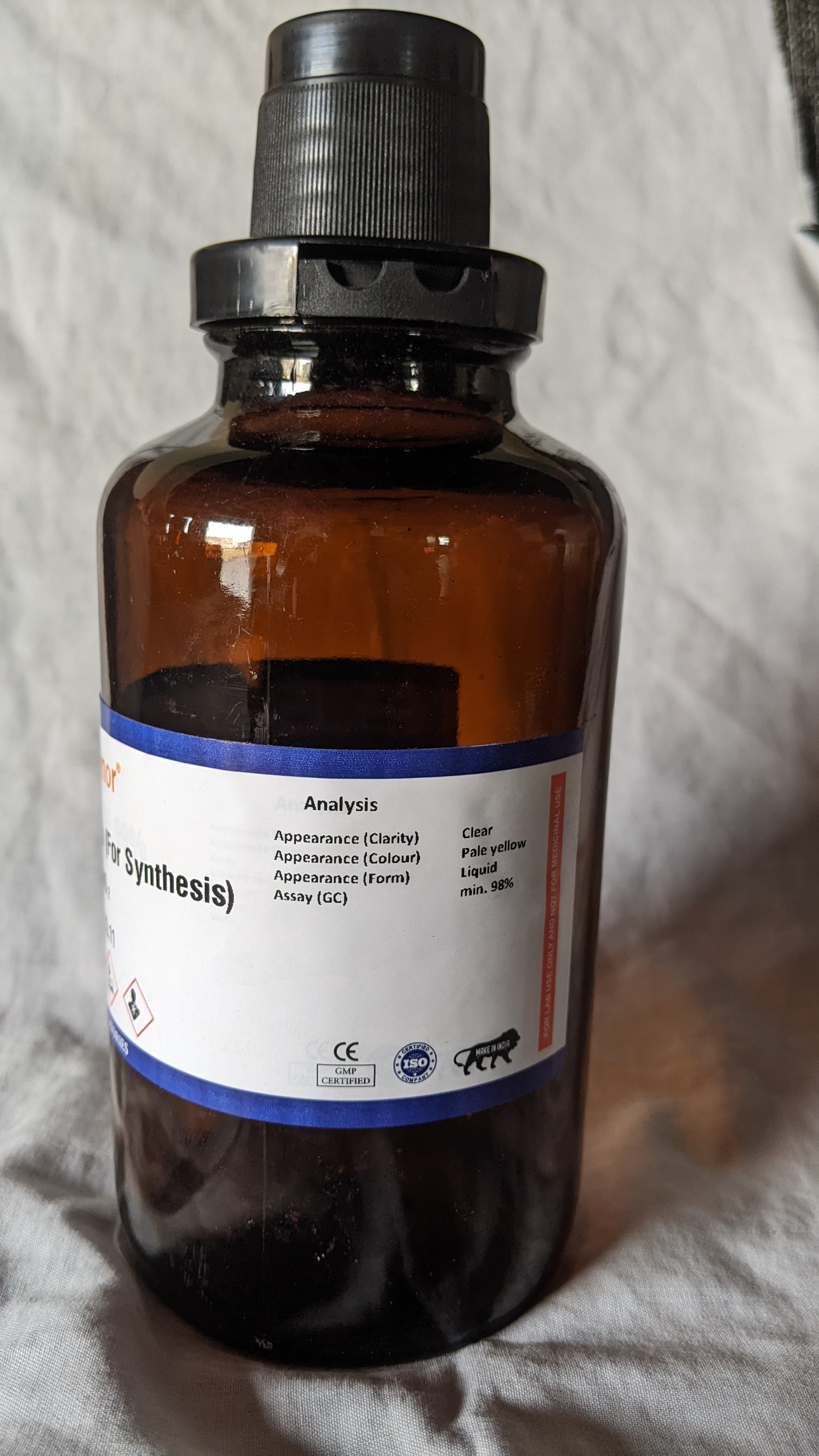 Nitrobenzene 99% Ar (500 Ml) - Cas No: 98-95-3