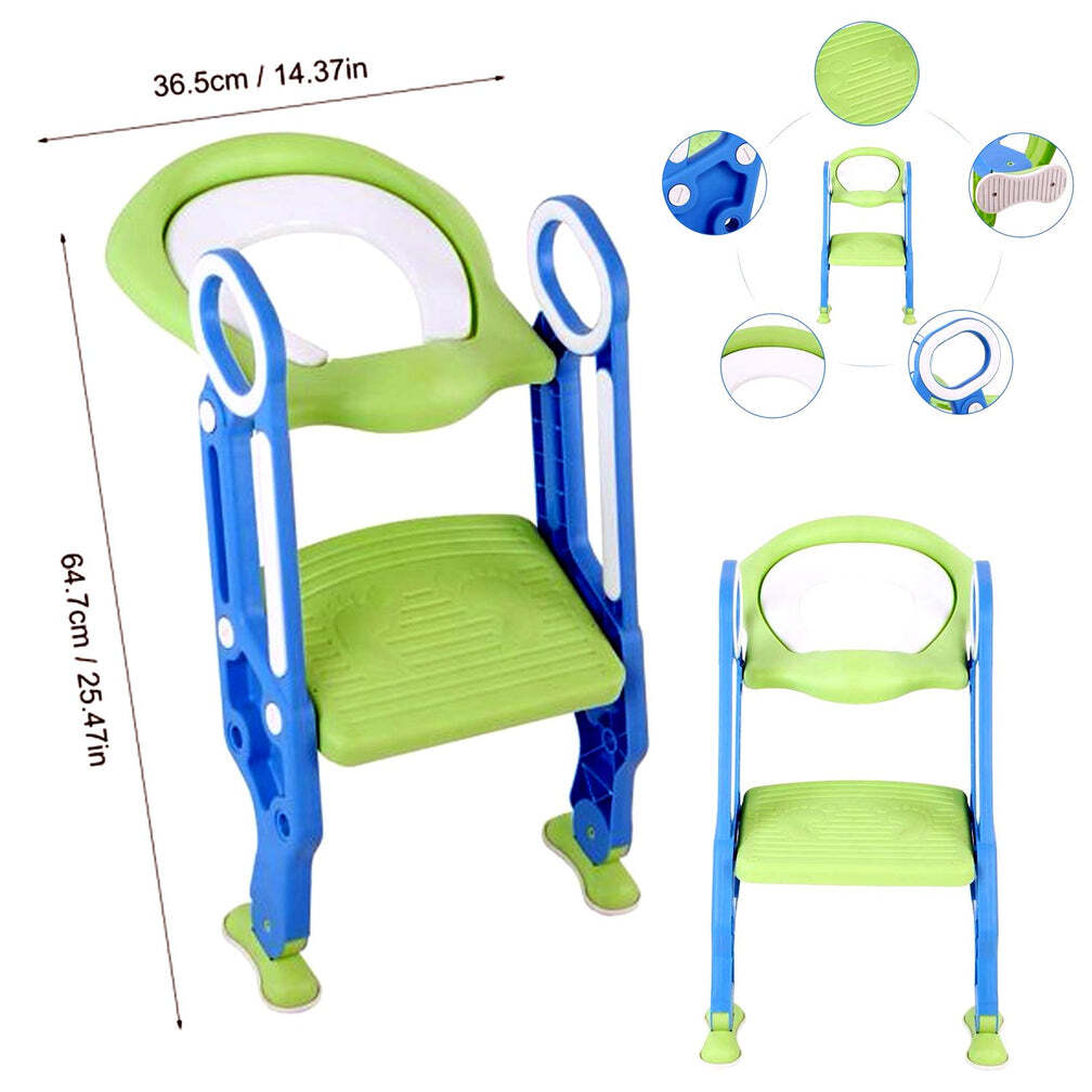 Multi / Assorted 2 In 1 Training Foldable Ladder Potty Toilet Seat For Kids (1483)