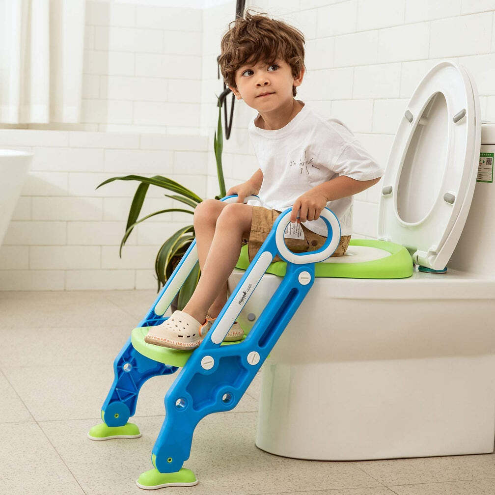 Multi / Assorted 2 In 1 Training Foldable Ladder Potty Toilet Seat For Kids (1483)