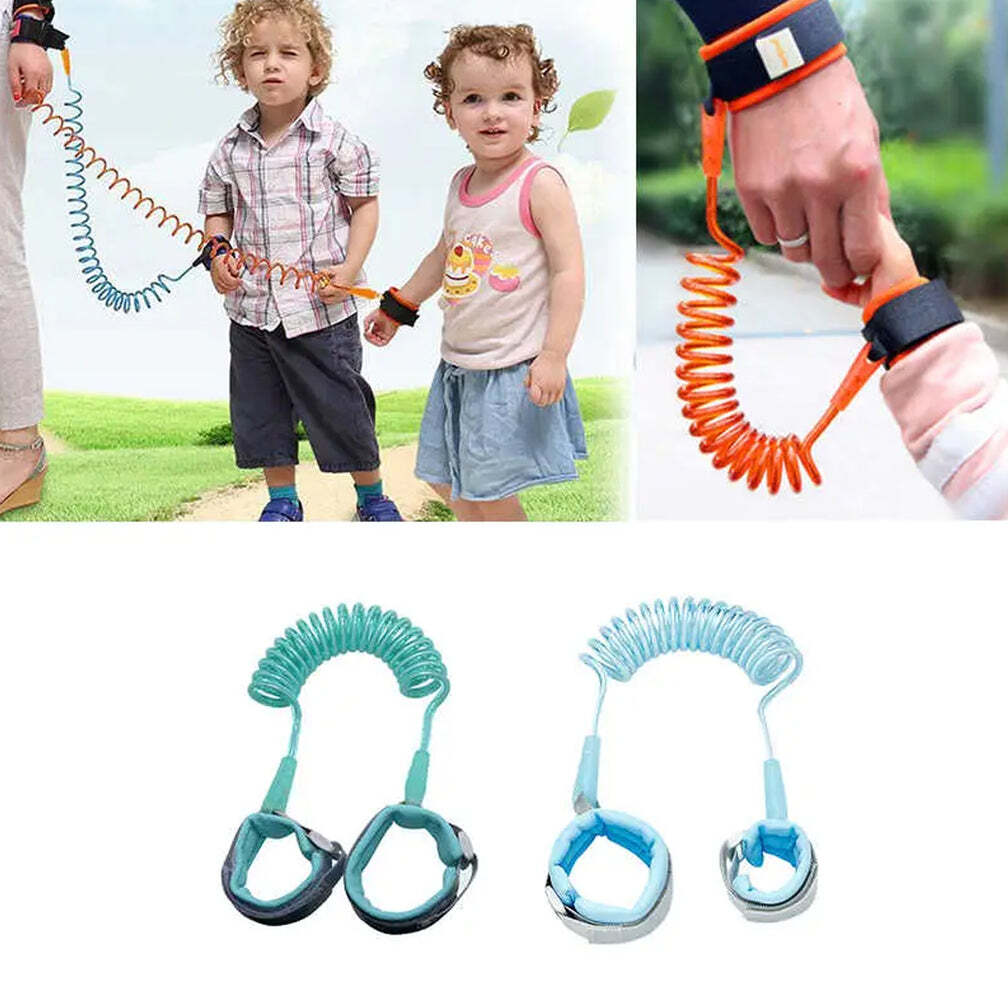 Baby Child Anti Lost Safety Wrist Link Harness Strap Rope Leash Walking Hand Belt For Toddlers Kids (0369) - Soft Breathable Mesh, 16x16x4 Cm, Multi-color | Ultra Soft Sponge Padding, 360-degree Rotatable Clip