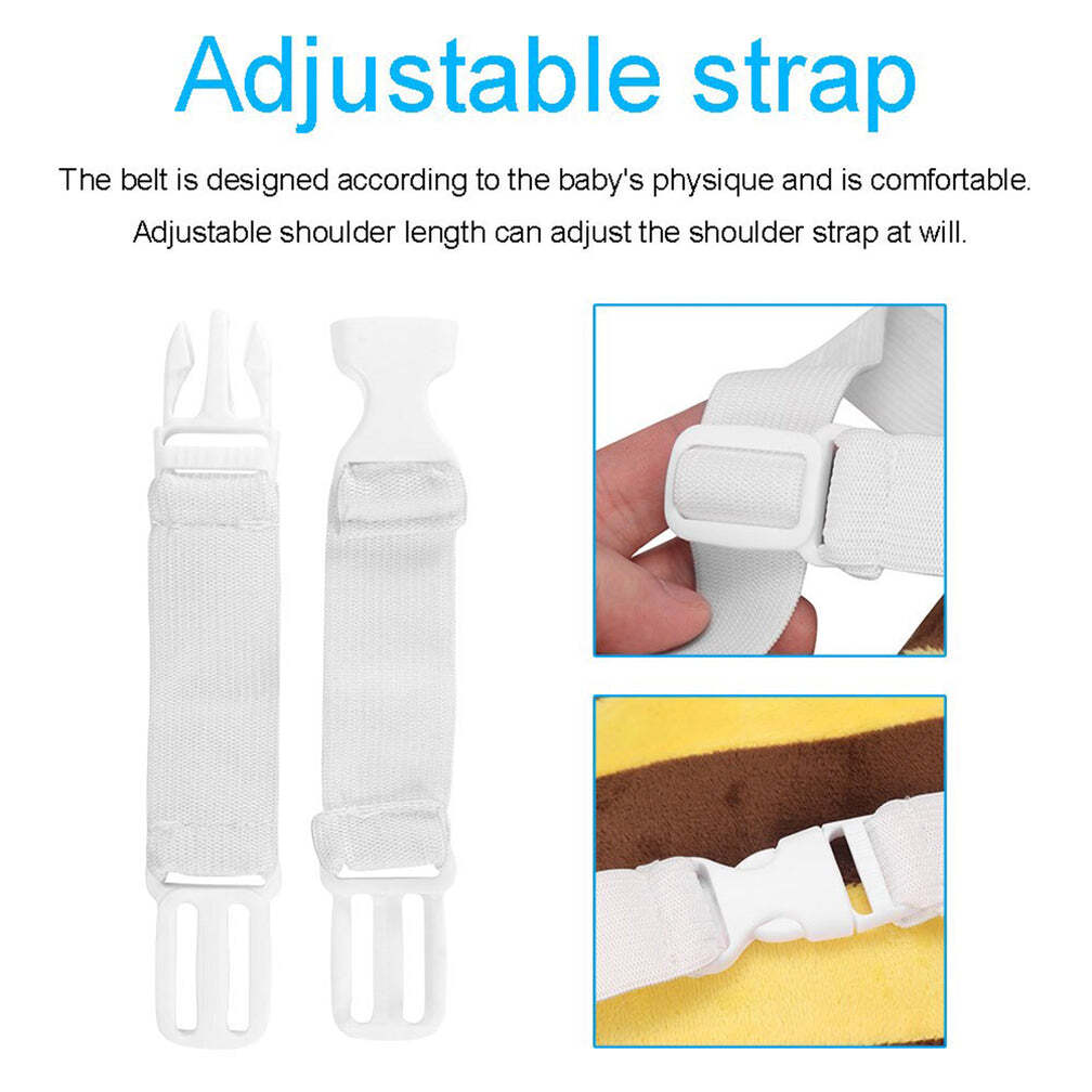 Small Baby Head Protector Baby Toddlers Head Safety Pad (Multi Design) (6629) - Soft Material, 33x19x9 Cm, Multi/assorted Colors | Adjustable Elastic Straps, Cartoon Style Design, Lightweight Protection For Crawling Babies