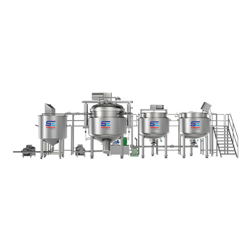 Semi-Automatic Industrial Cosmetic Manufacturing Plant