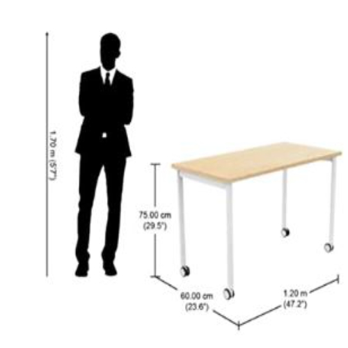 Office Table Height: 60 Centimeter (Cm)