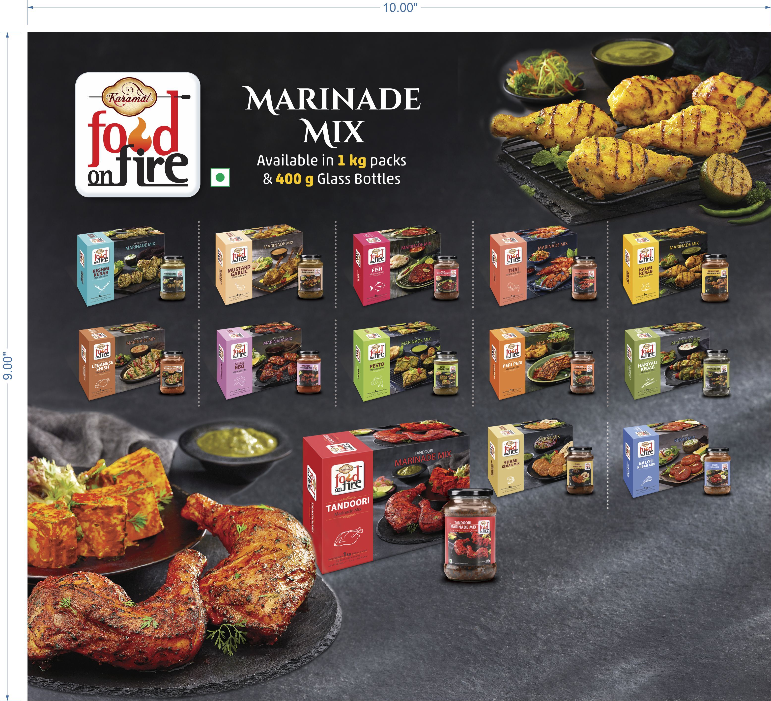 Karamat Shami Kebab Mix - 1 Kg Ready To Cook Marinade, Make 15 Kg Protein, Traditional Patty Of Meat With Fillings & Spices