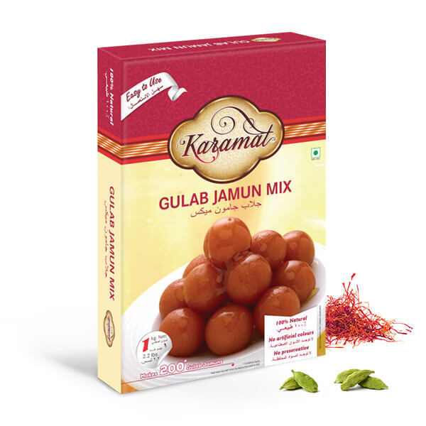 Karamat Gulab Jamun Mix - 1 Kg Pack Makes 180 Sweet Gulab Jamuns | Ready To Cook, Effortless Indian Dessert Mix