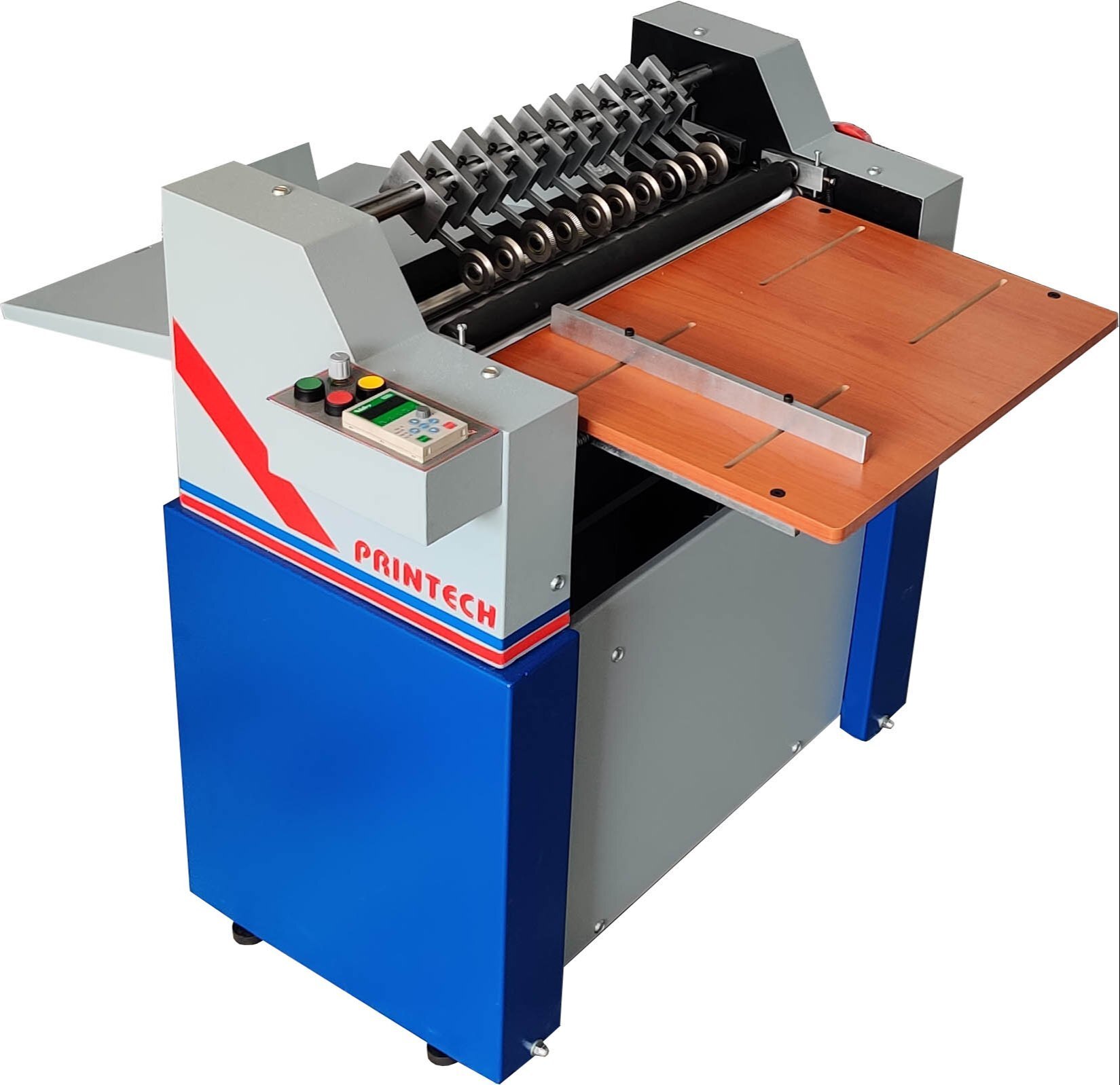 Blue And Grey Double Unit Perforating Machine