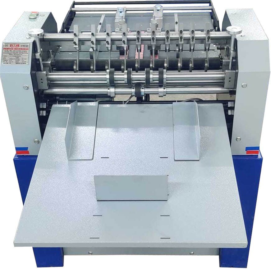 Blue And Grey Automatic Friction Feeder Perforating Machine