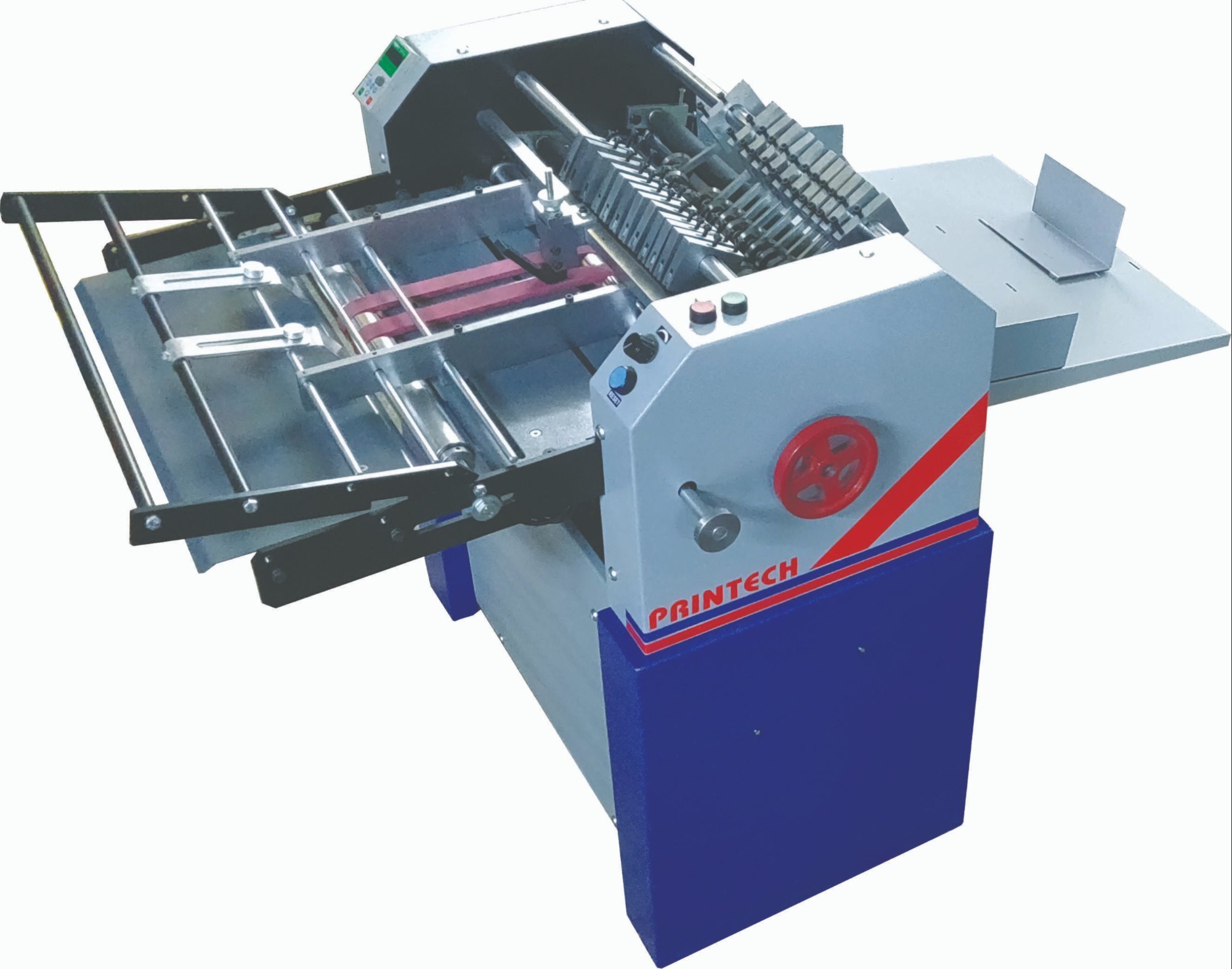 Blue And Grey Automatic Friction Feeder Perforating Machine