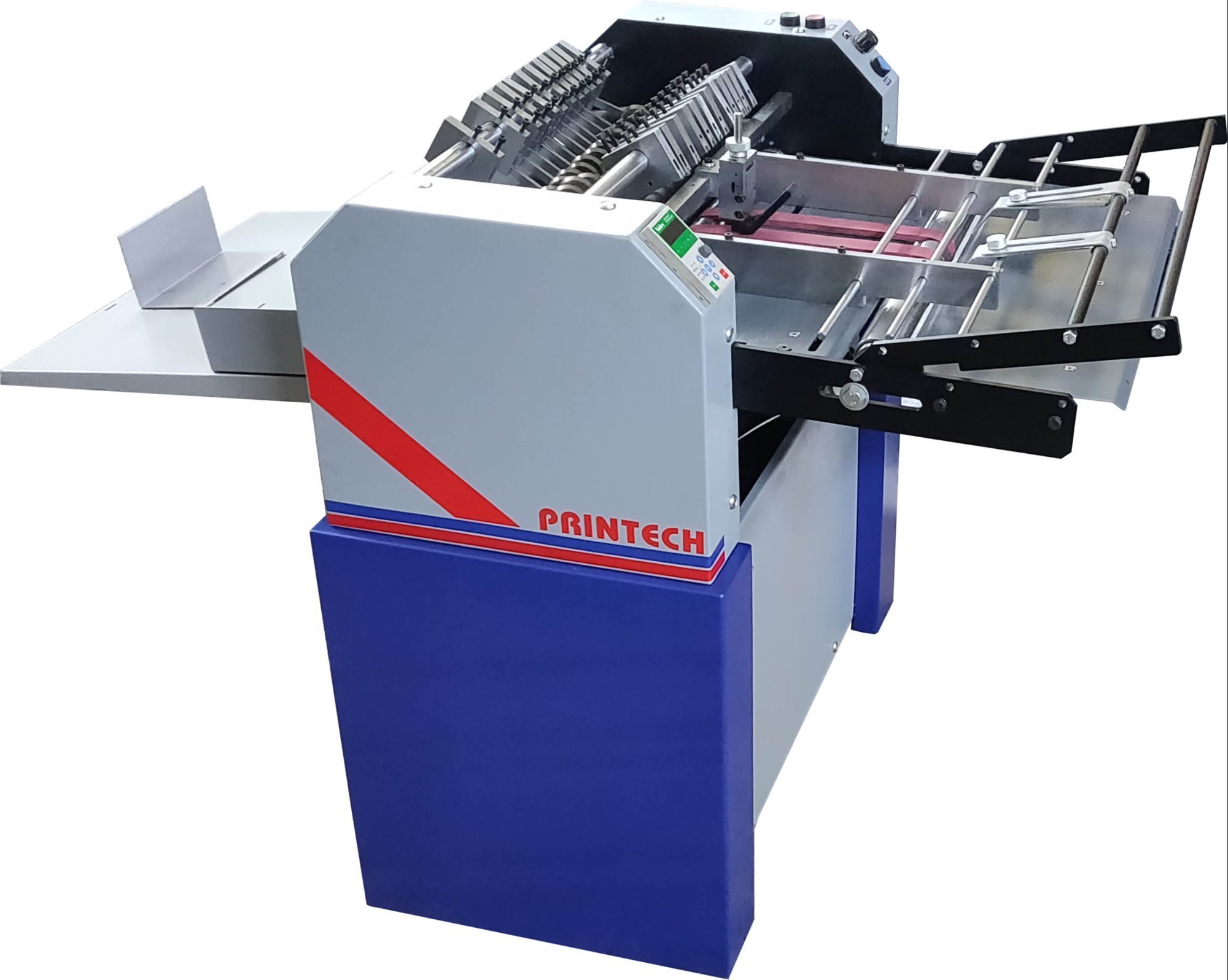 Blue And Grey Automatic Friction Feeder Perforating Machine
