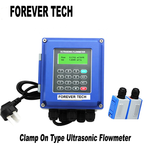 Clamp On Ultrasonic Flow Meter - Plastic Body, Flow Range 64m/s, 15 MM to 6000 MM Size, Digital Display, IP68 Ingress Protection, 230 V AC Power Supply