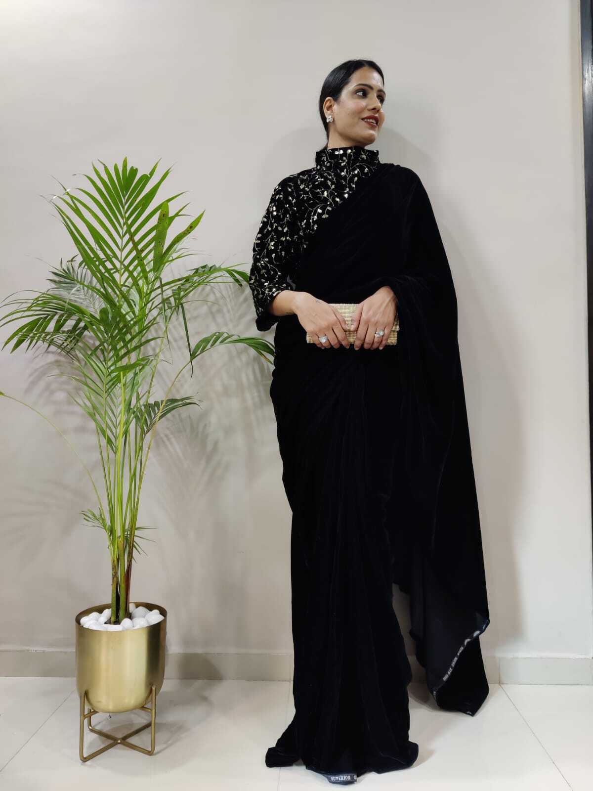 Traditional Fancy Velvet Saree