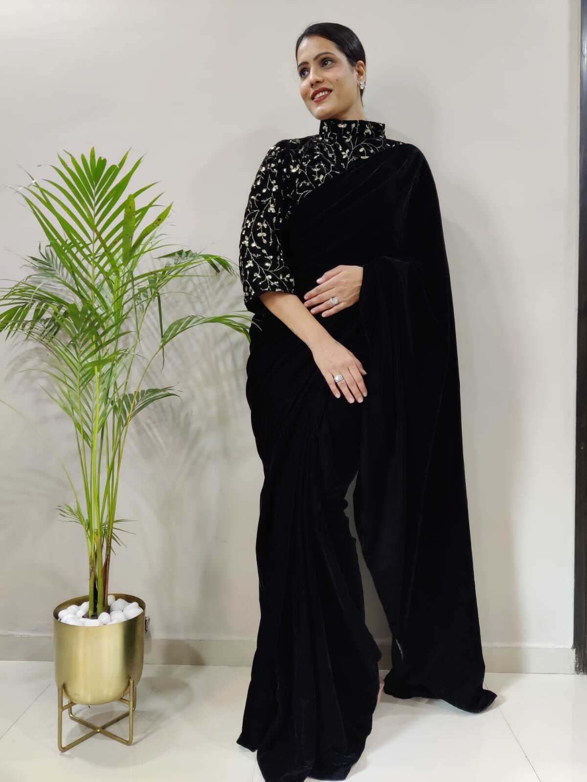 Traditional Fancy Velvet Saree