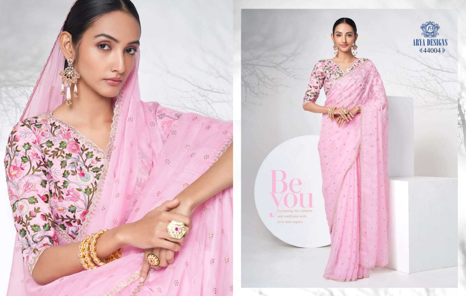 Arya Designer Sarees - Silk Material, Embroidered Pattern | Stone Closure, Zari Work For All Seasons
