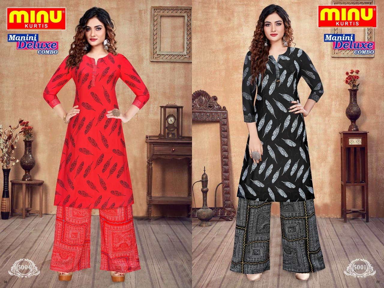 Multi Manini Delux Combo-07 Women Short Kurti