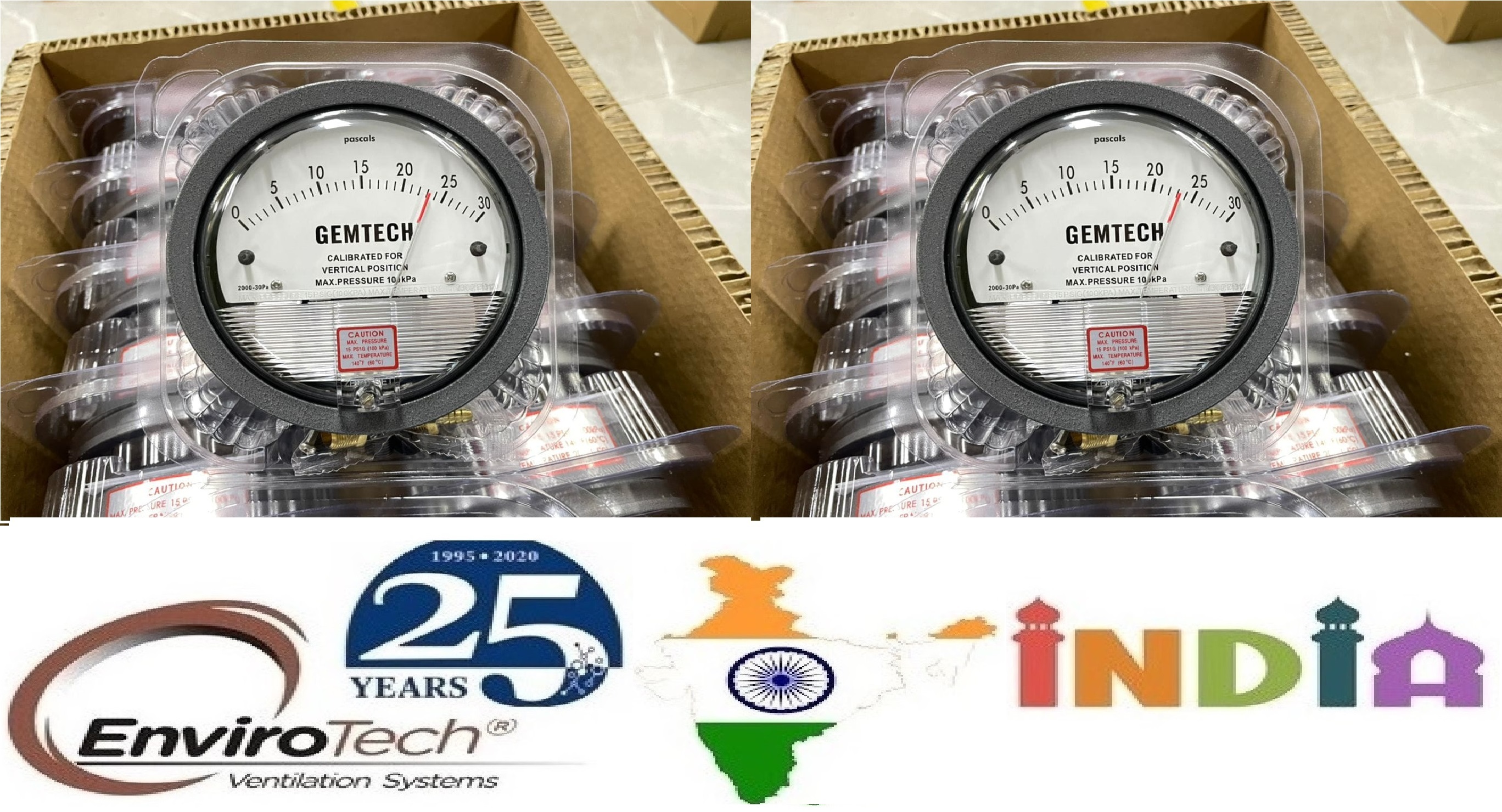 Gemtech Instruments Differential Pressure Gauge Range 0-10 Mm Accuracy: A A 2% (-Ha Model A A 1) Of Fs (A A 3% (-Ha A A 1.5%) On -0