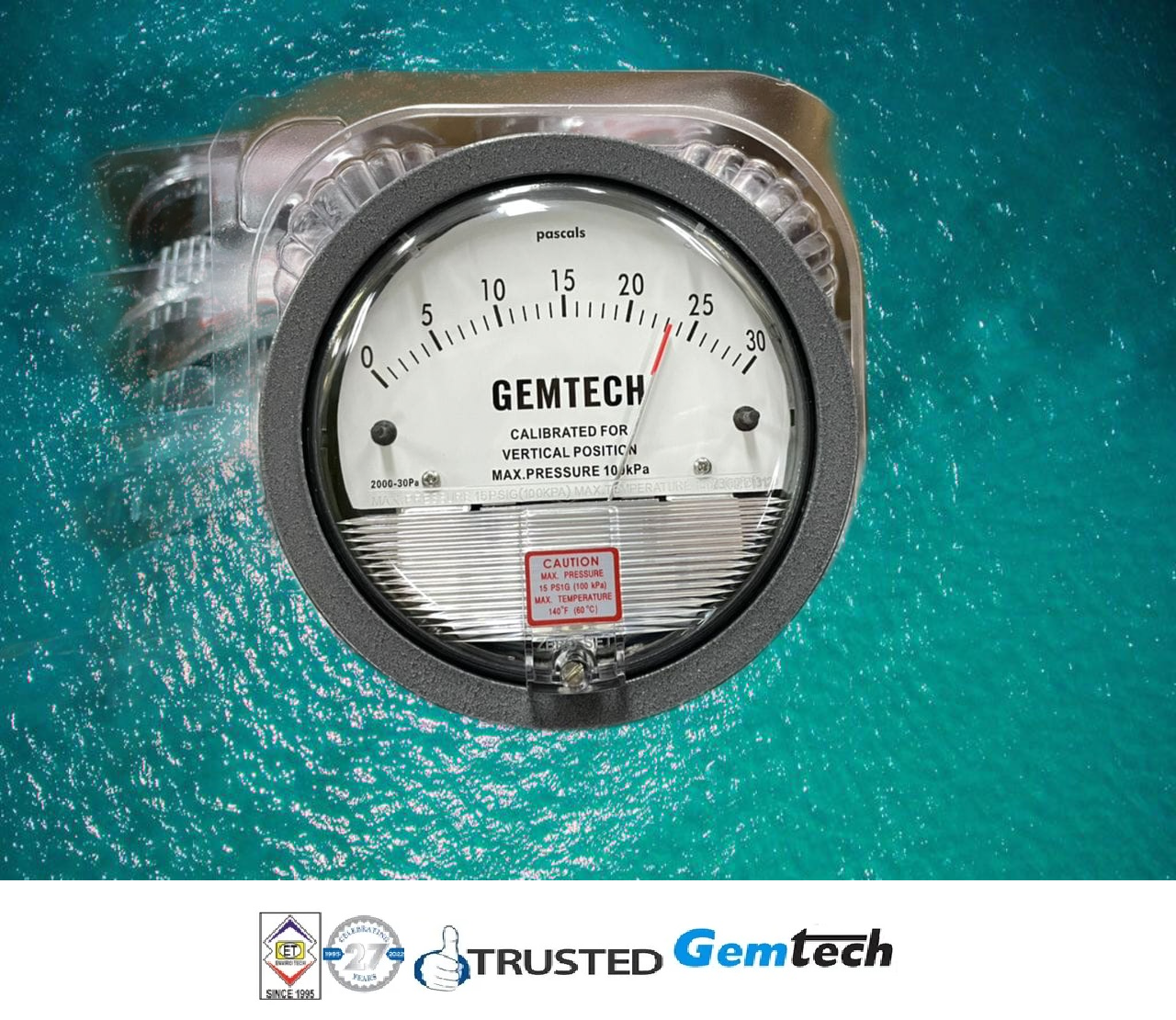Gemtech Instruments Differential Pressure Gauge Range 0-50 Mm Accuracy: A 2% (-Ha Model A 1) Of Fs (A 3% (-Ha A 1.5%) On -0