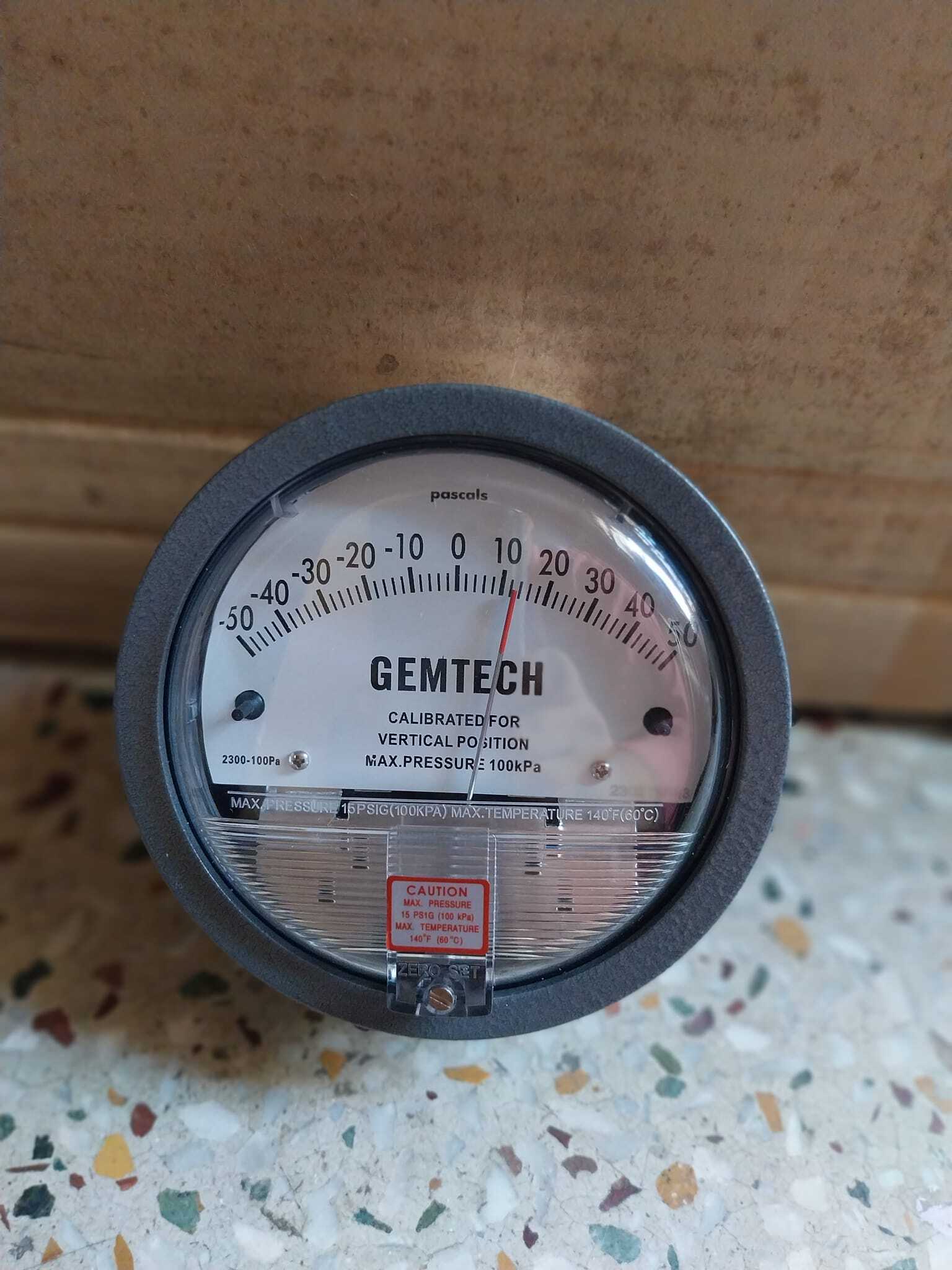 Gemtech Instruments Differential Pressure Gauge For Kodavasal Tamil Nadu Accuracy: A 2% (-Ha Model A 1) Of Fs (A 3% (-Ha A 1.5%) On -0