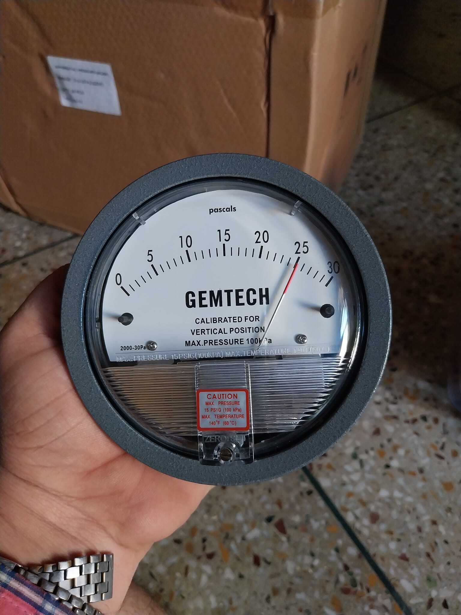 Gemtech Instruments Differential Pressure Gauge For Kodavasal Tamil Nadu Accuracy: A 2% (-Ha Model A 1) Of Fs (A 3% (-Ha A 1.5%) On -0