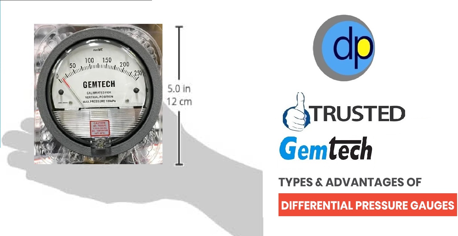 S2000 Gemtech Differential Pressure Gauge - Metal Alloy, 112 Mm Diameter, Matte Black Finish | Shock Resistant, 2% Accuracy, Suitable For Medical & Industrial Applications