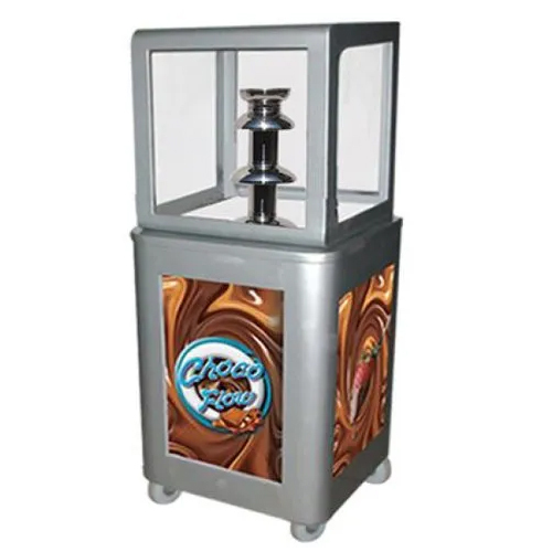 सिल्वर स्मॉल कियोस्क चॉकलेट फाउंटेन मशीन