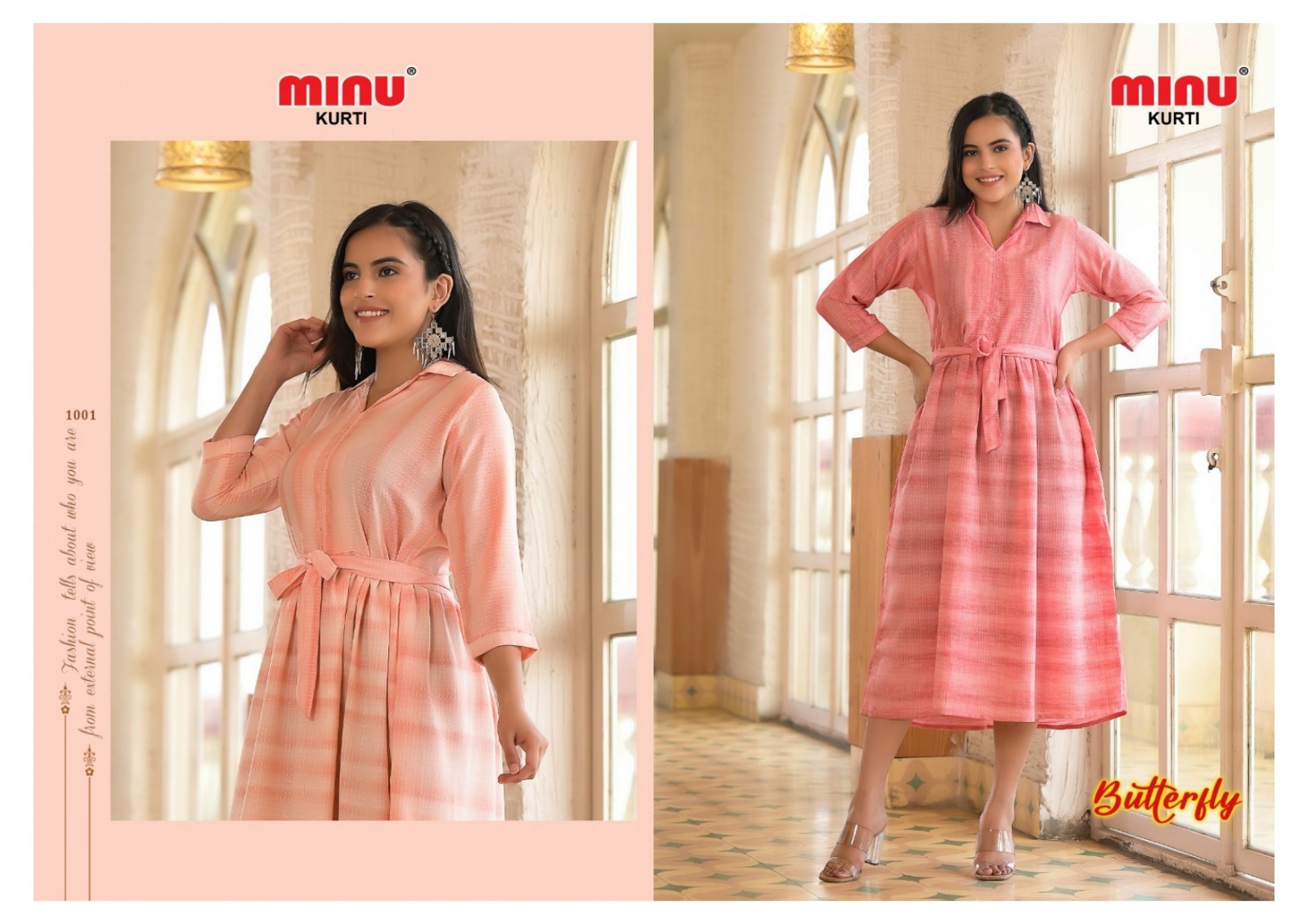 Multi Butterfly Kurti