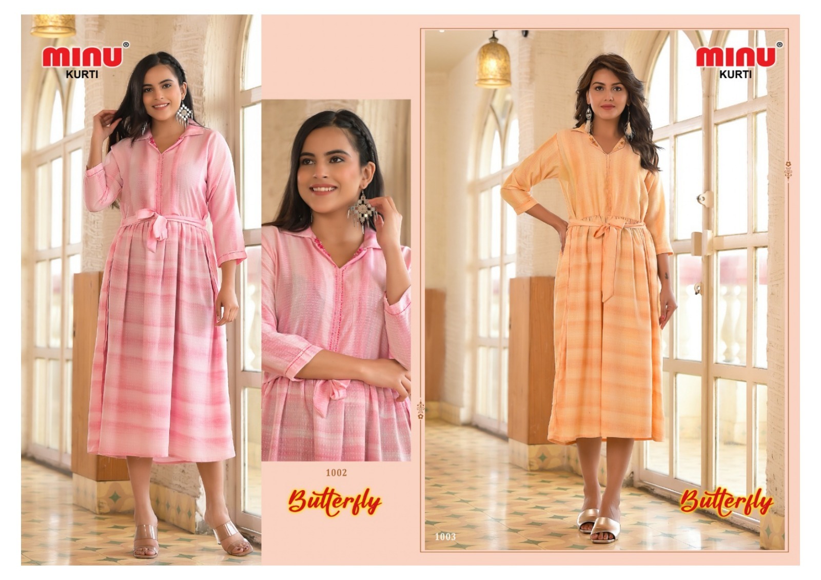 Multi Butterfly Kurti