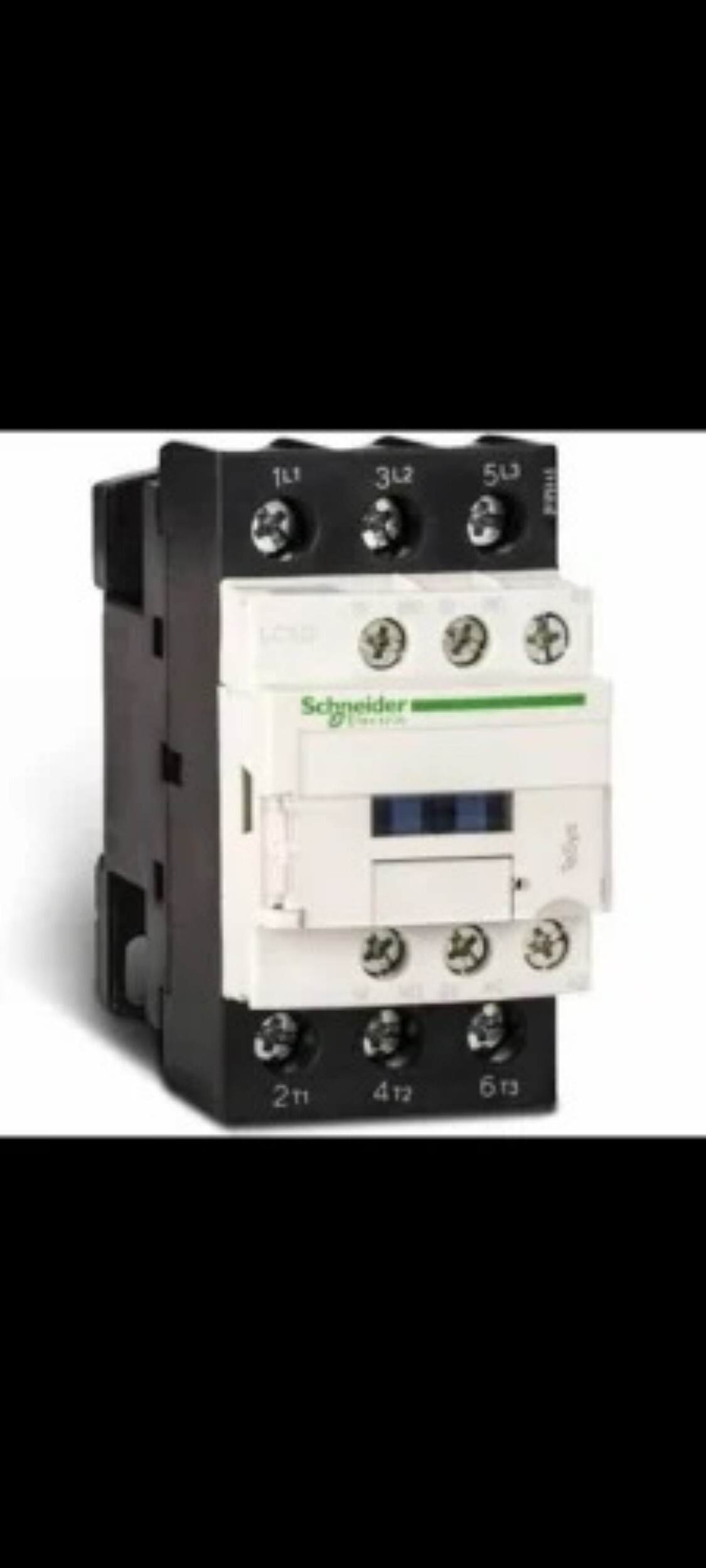 Tc Power Contactors - 3 Pole, 25 Amp Switching Current | Black Color, Din Rail Mounting