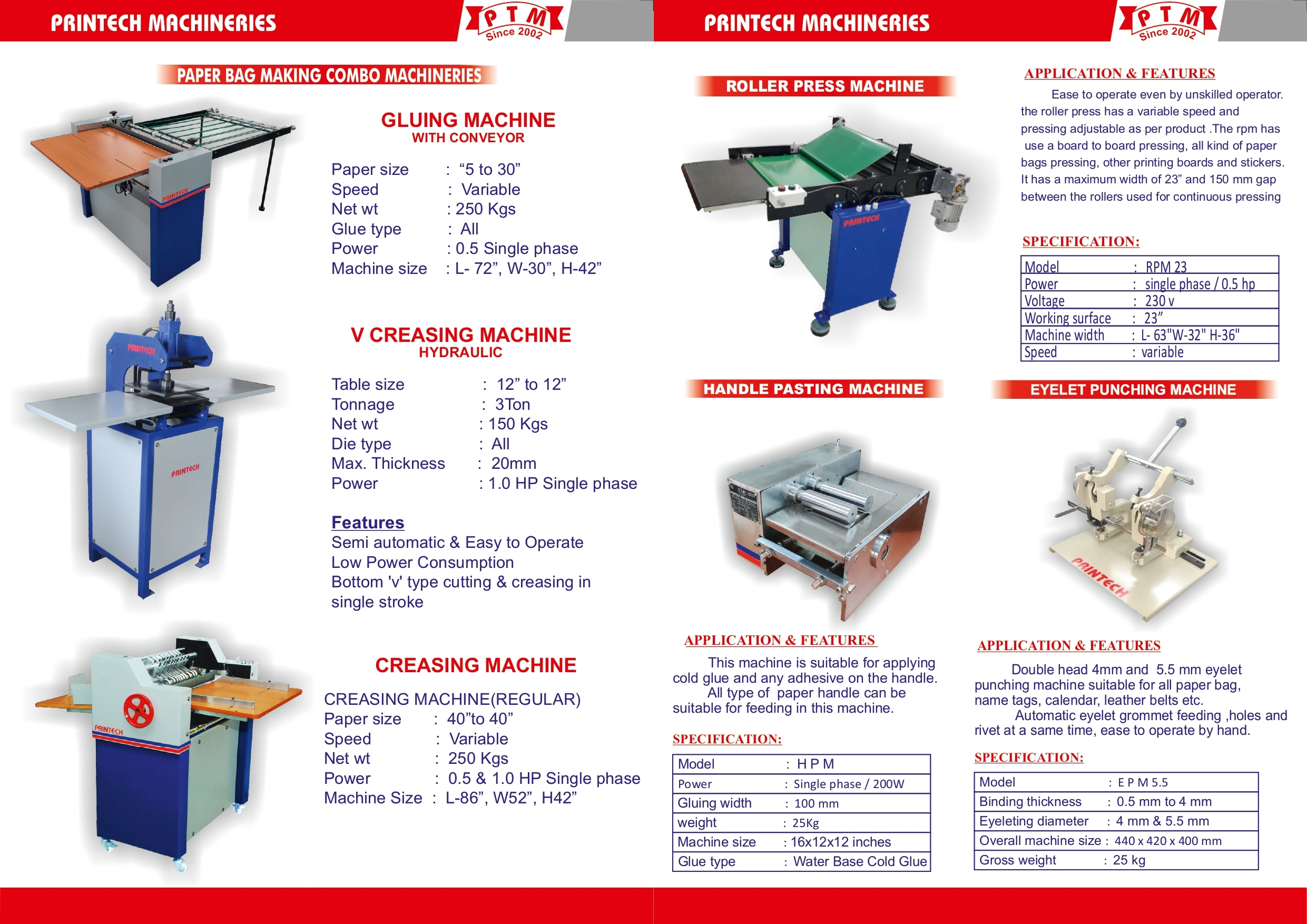 Paper Bag Pasting Machine - Automatic Grade: Semi Automatic