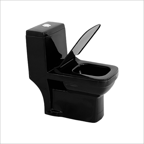 Black Designer One Piece Toilet Seat