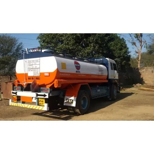 व्हाइट-ब्लू-ऑरेंज पोर्टेबल पेट्रोलियम टैंक