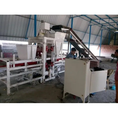 Automatic Fly Ash Brick Machine - Fly Ash Material, Hydraulic Pressure Operation, Ivory White Color | 1 Year Warranty, High Durability, Fully Automatic, PLC Controlled