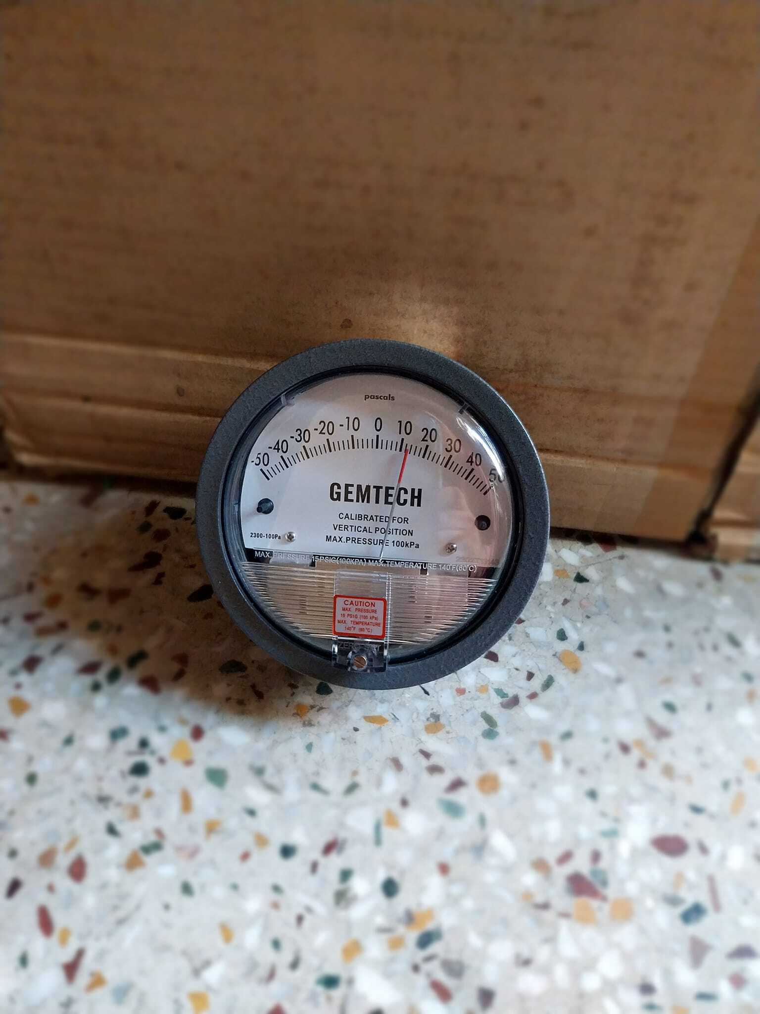 Gemtech Instruments Differential Pressure Gauge Range 0-6 Mm Accuracy: A 2% (-Ha Model A 1) Of Fs (A 3% (-Ha A 1.5%) On -0
