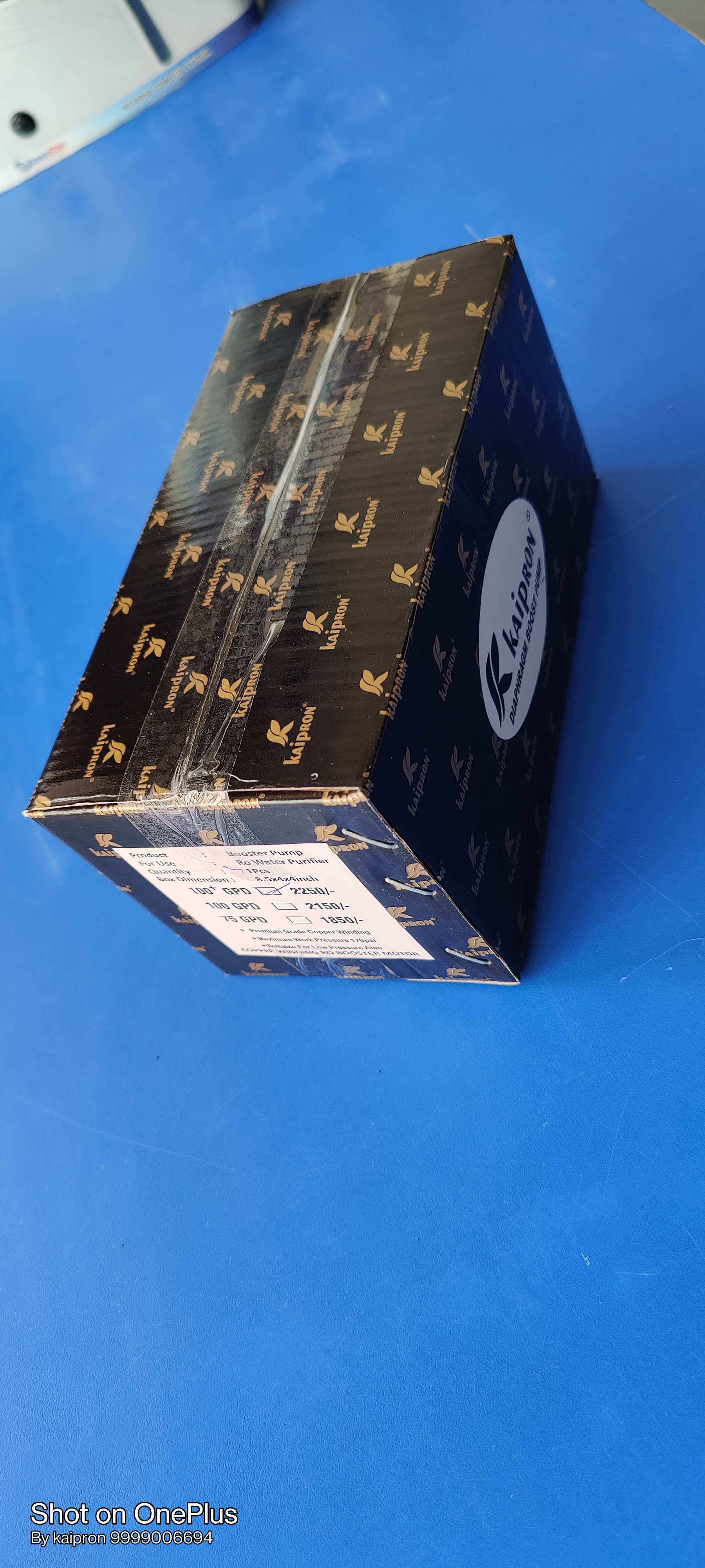 Reverse Osmosis Kaipron Booster Pump 100  Gpd