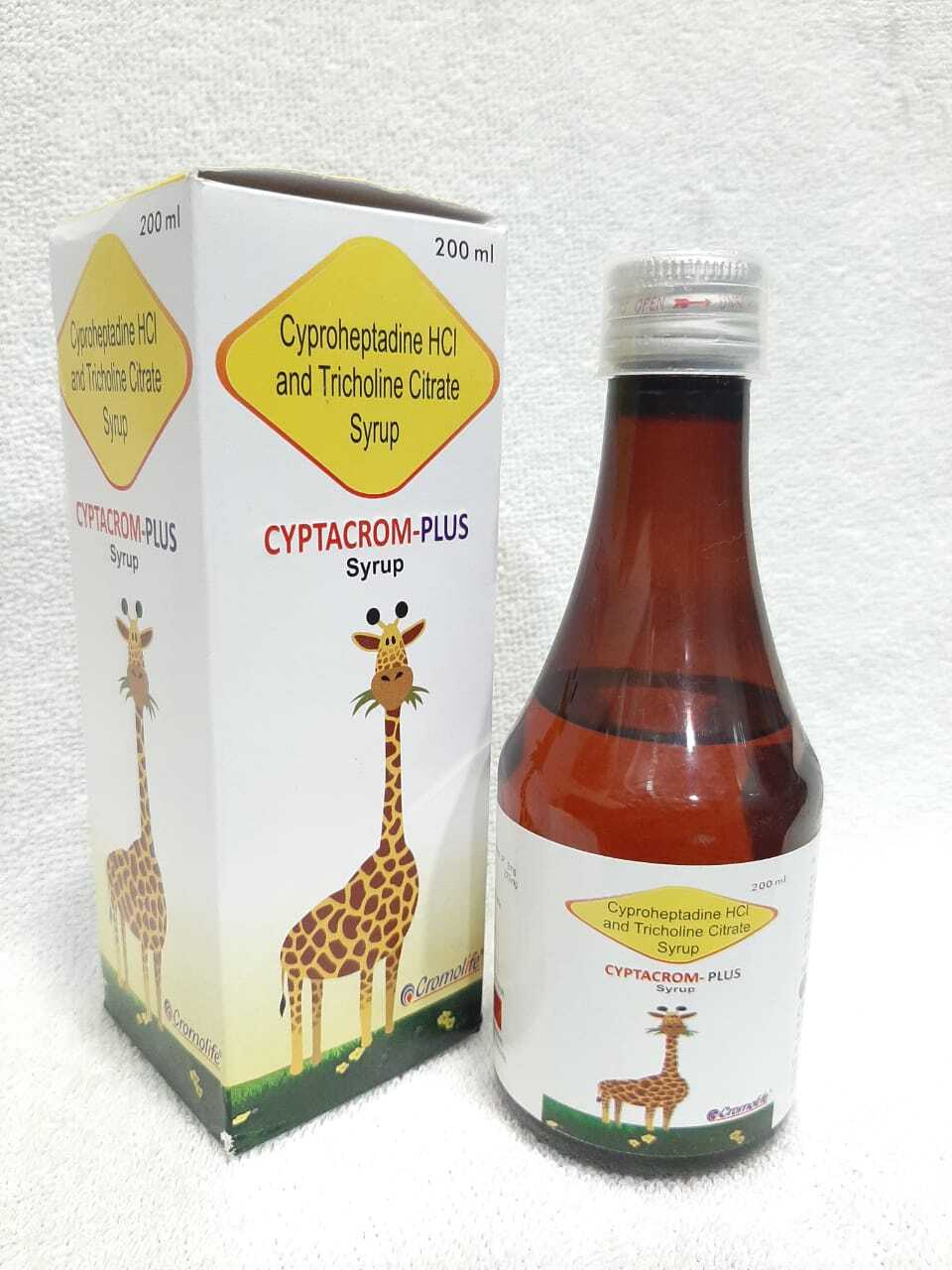 Cyproheptadine Hydrochloride Ip 2mg Tricholine Citrate Solution 275mg