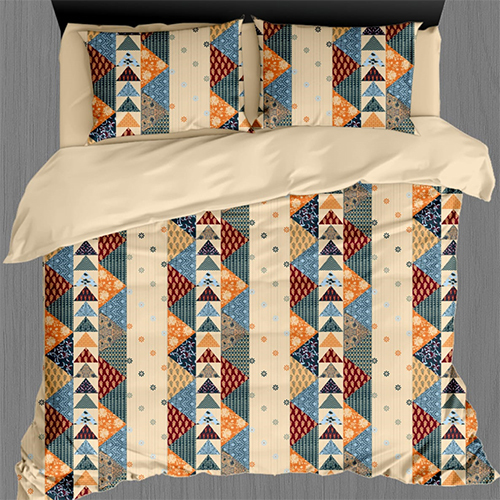 वॉशेबल ग्लेस कॉटन प्रिंटेड बेडशीट