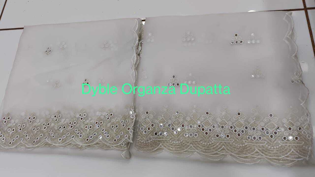 Dyeable Organza Fancy Dupatta