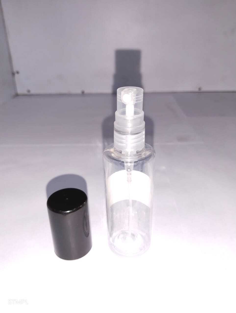 30ml Cylindrical Transparent Bottle With Spray Pump And Overcap