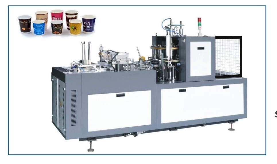 Blue-white Automatic Paper Cofee Cup Making Machine