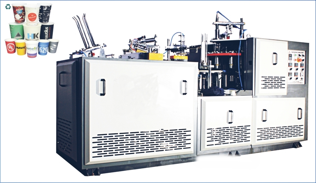 Blue-white Automatic Paper Cofee Cup Making Machine