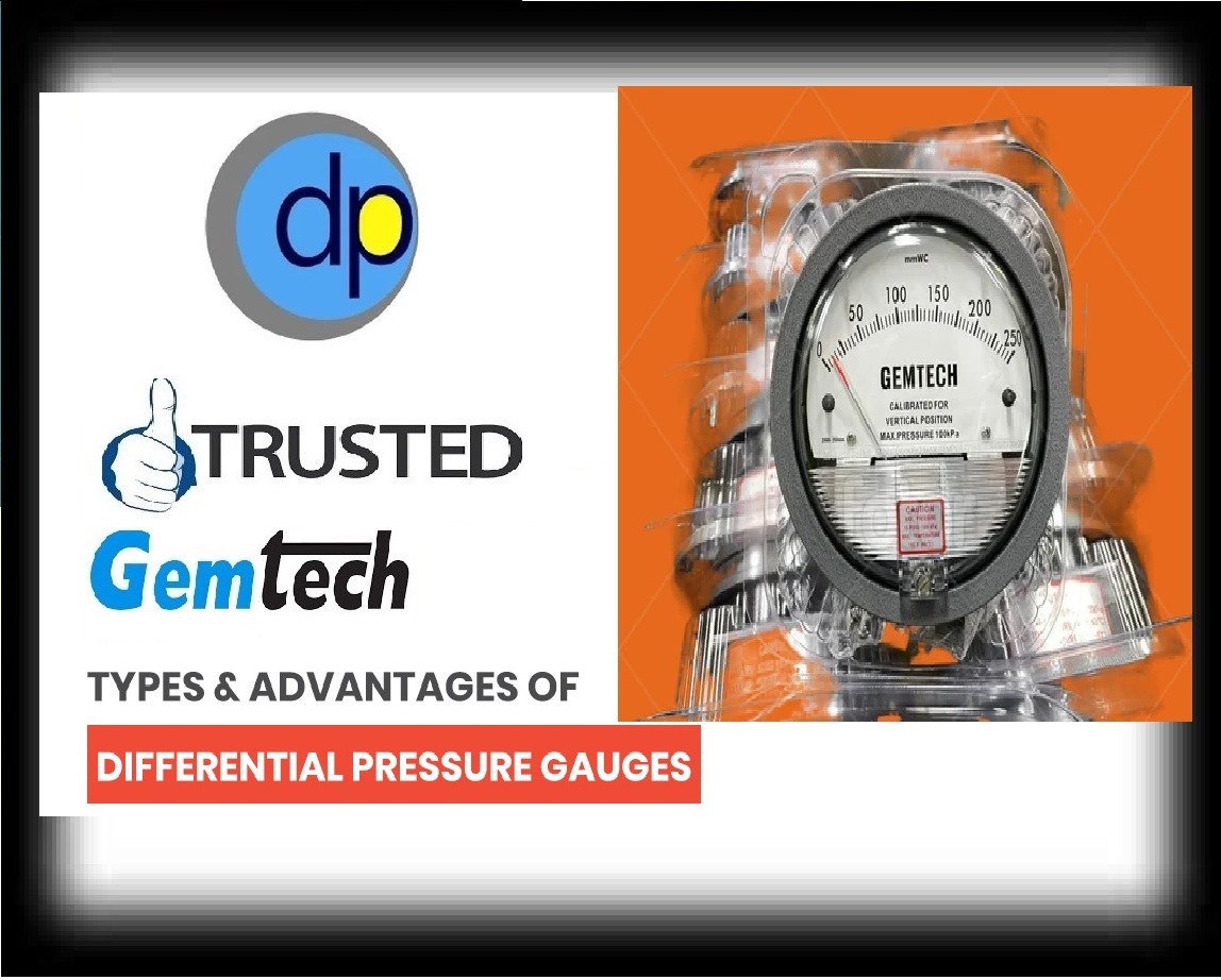 G2000 Gemtech Differential Pressure Gauge - Metal Alloy, 112 Mm Diameter, Matte Black Finish | Shock Resistant, Frictionless Movement, 2% Accuracy, Ideal For Medical And Industrial Applications