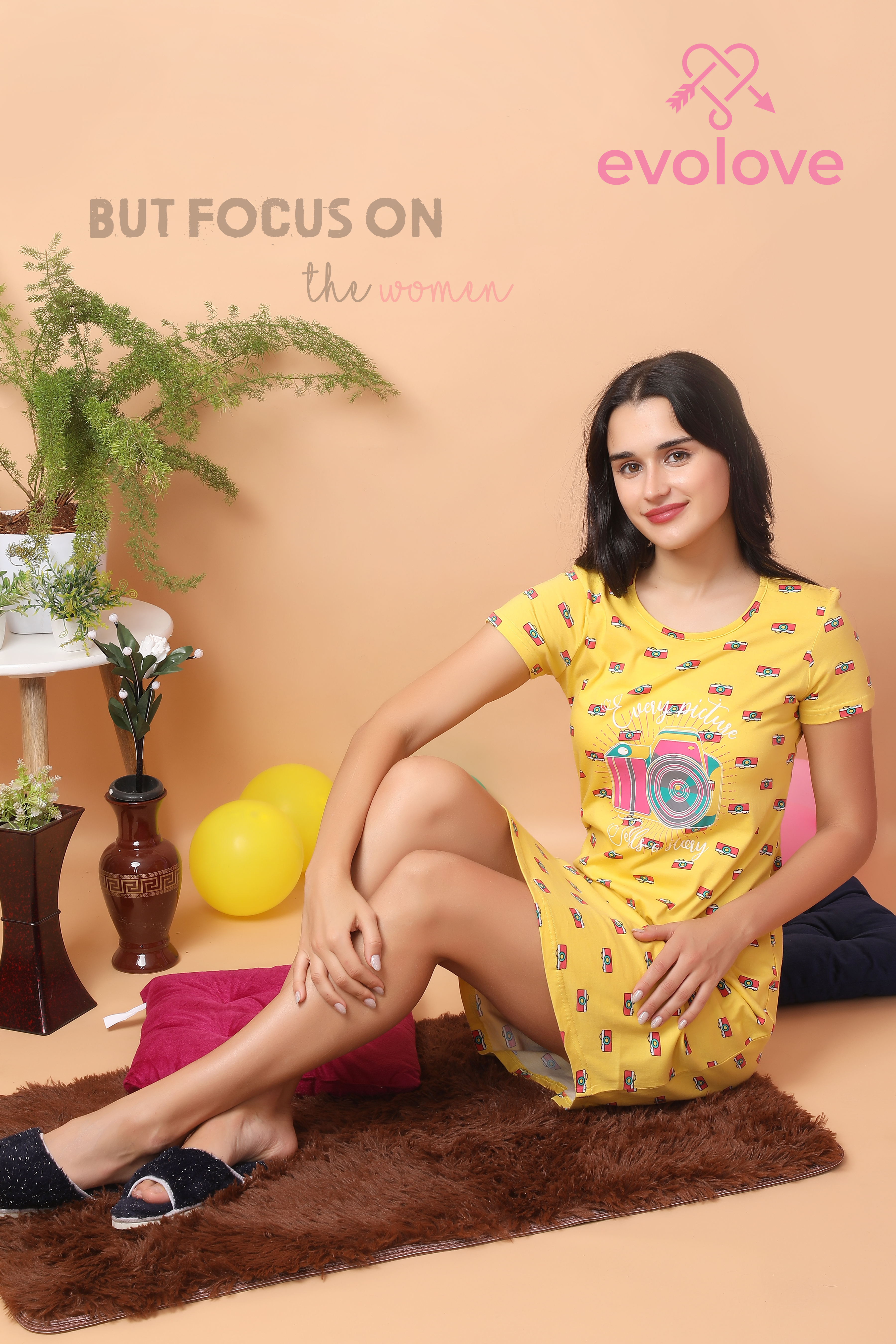 Woman Short Nighty - Cotton Printed | Nightgown For Women Comfortable Fit Stylish Design