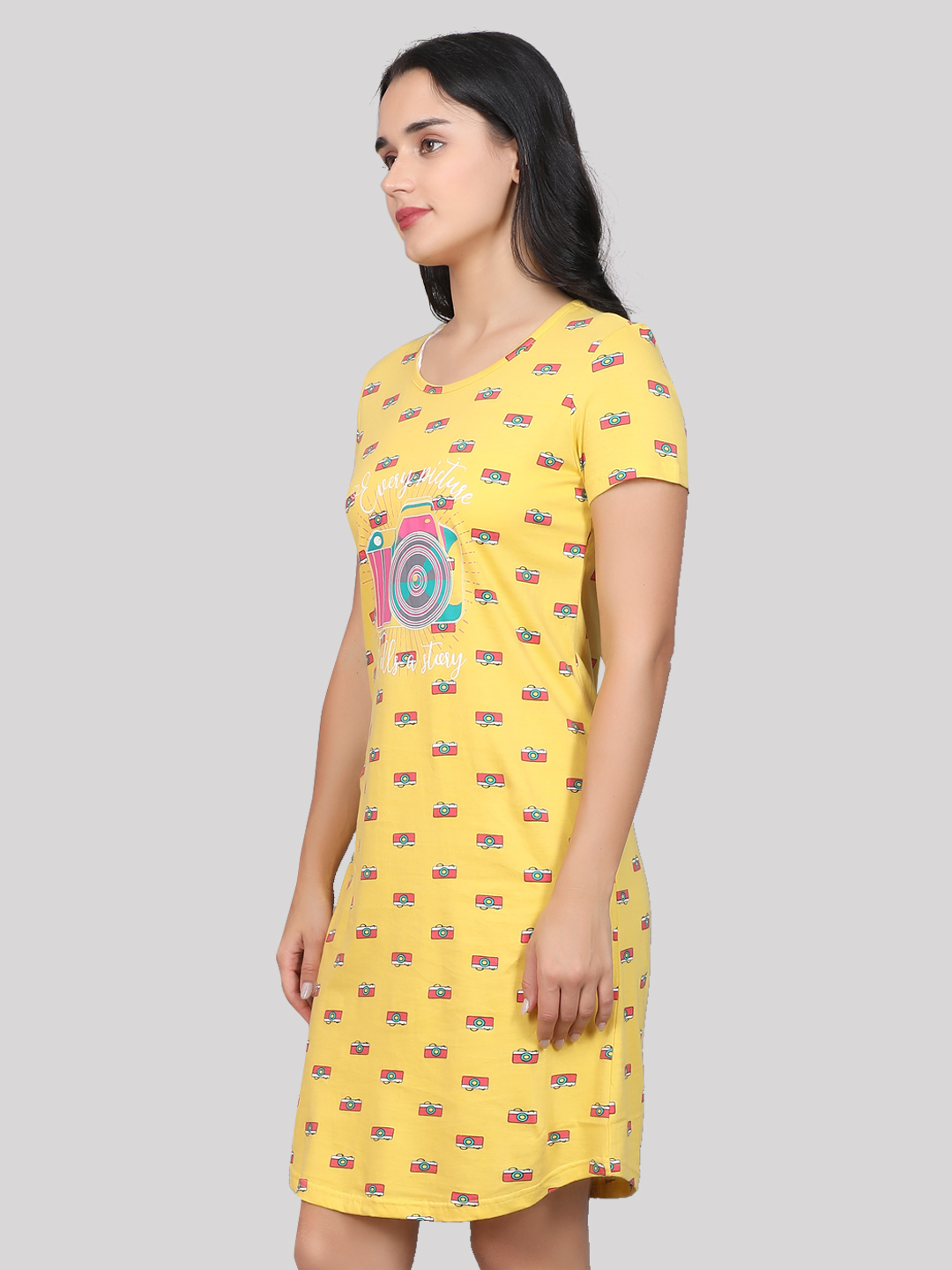 Woman Short Nighty - Cotton Printed | Nightgown For Women Comfortable Fit Stylish Design