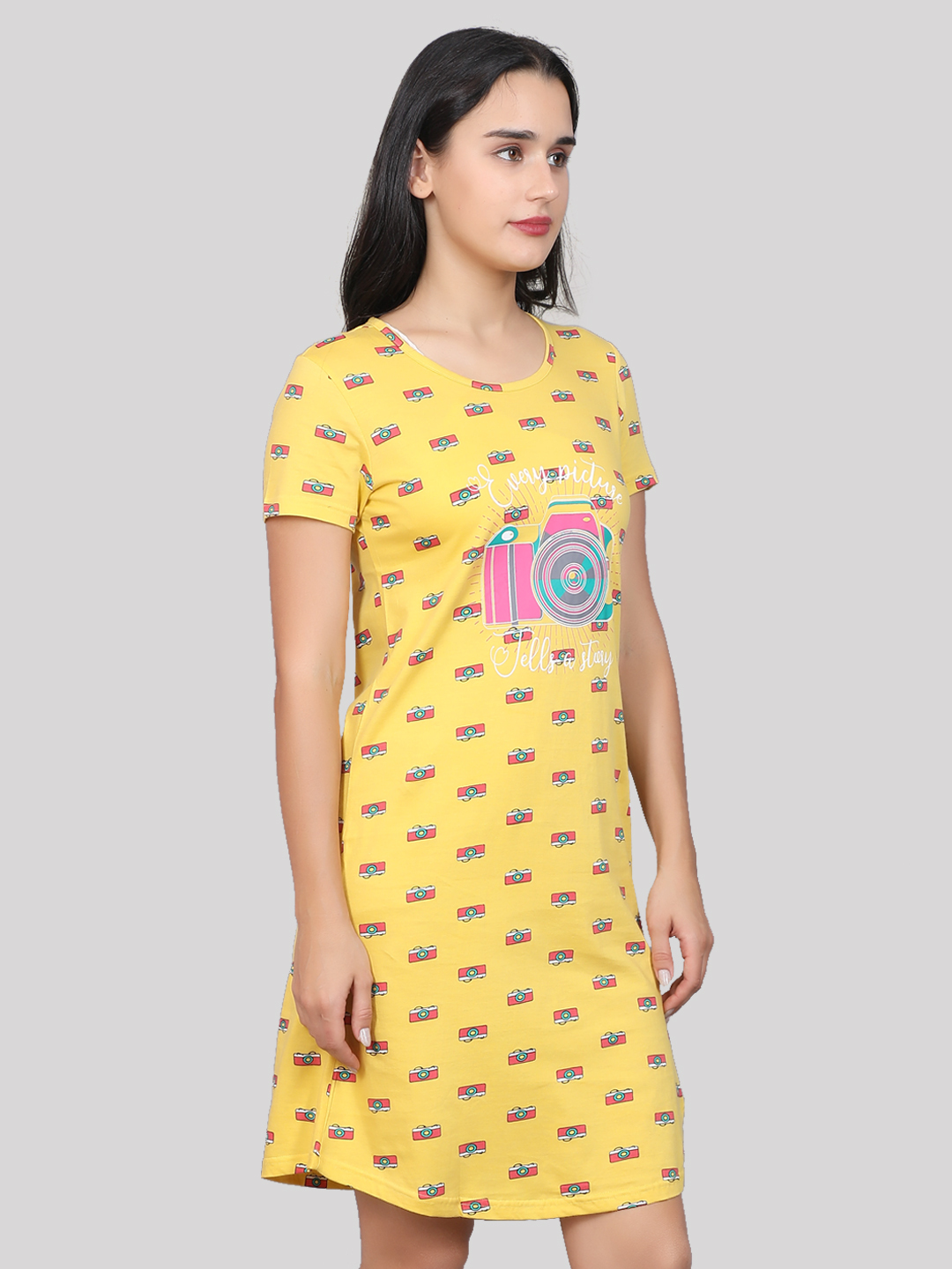 Woman Short Nighty - Cotton Printed | Nightgown For Women Comfortable Fit Stylish Design