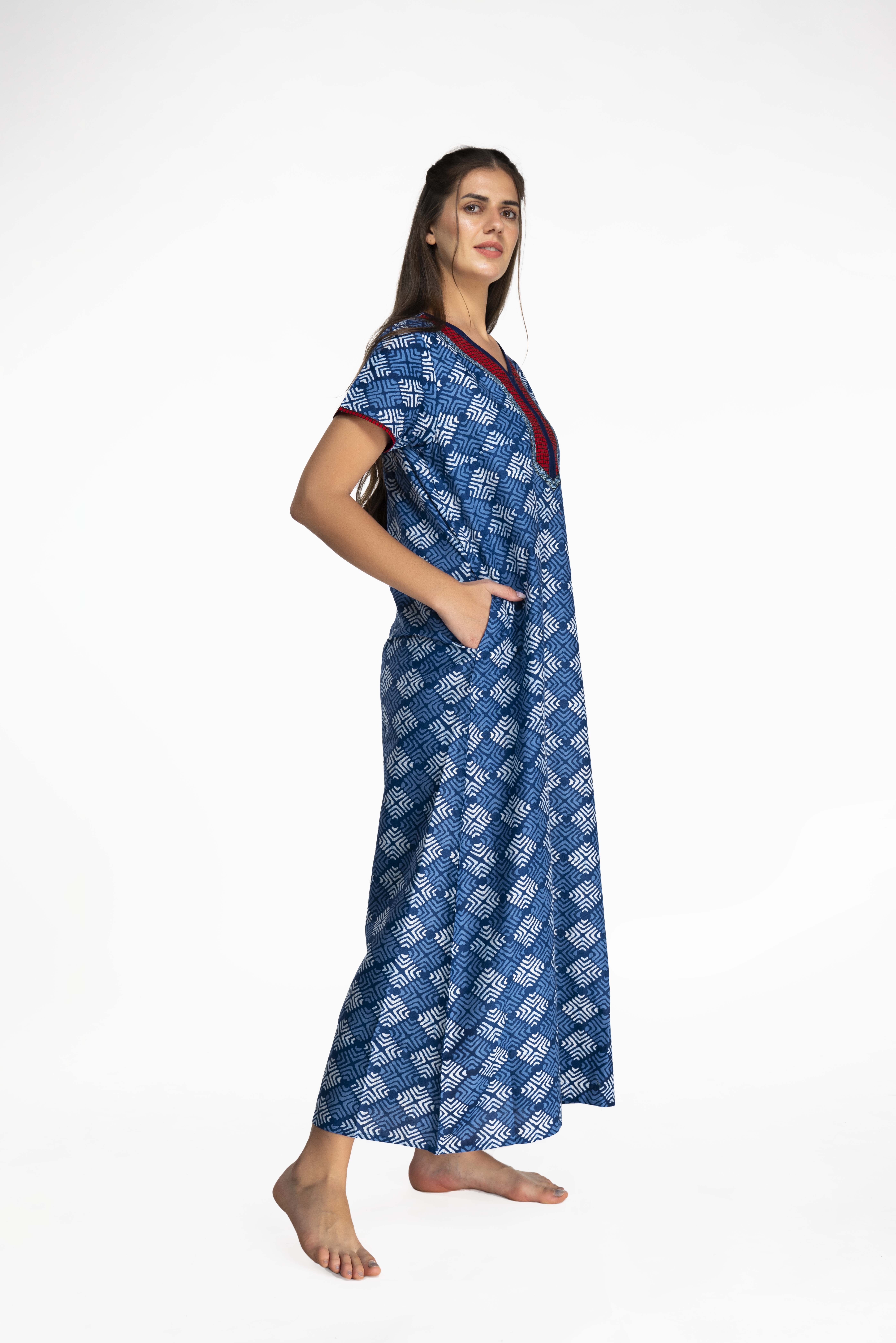 Women Long Nighty - Cotton Jersey, Sizes S To Xxxl | Stylish Comfort For Every Night